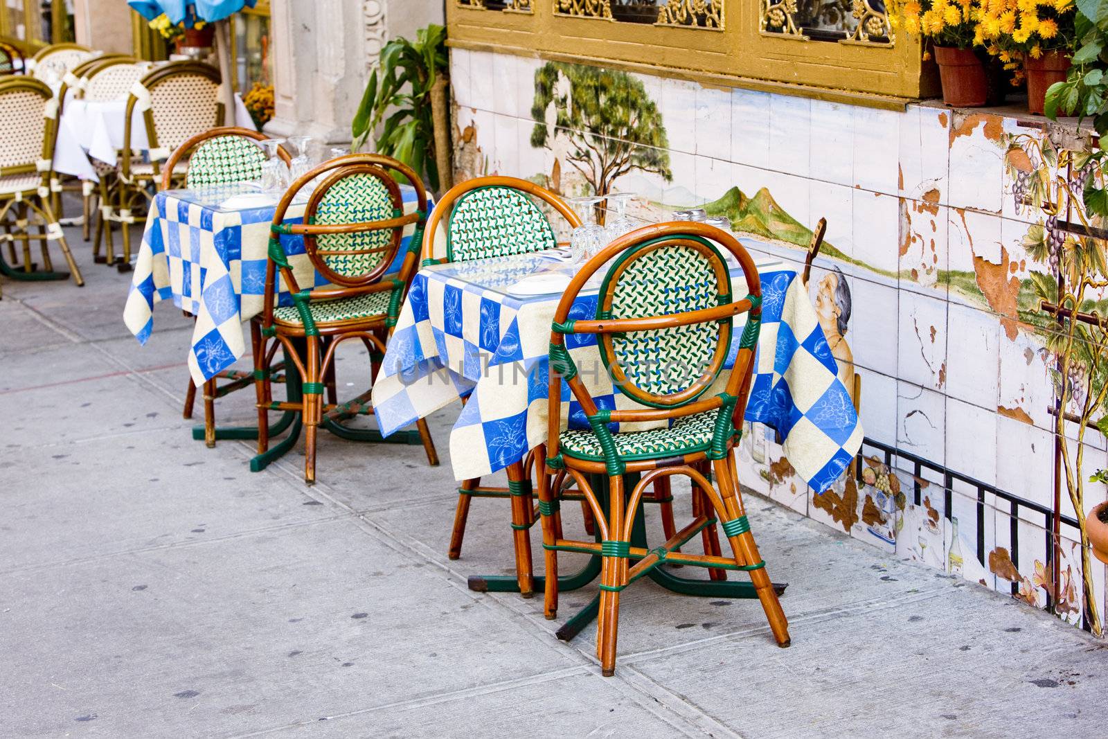 restaurant in Little Italy Quarter, Manhattan, New York City, USA