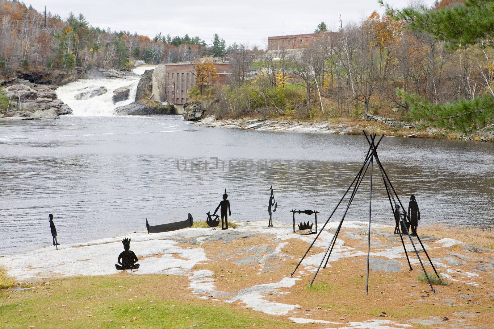 Rumford Falls, Maine, USA