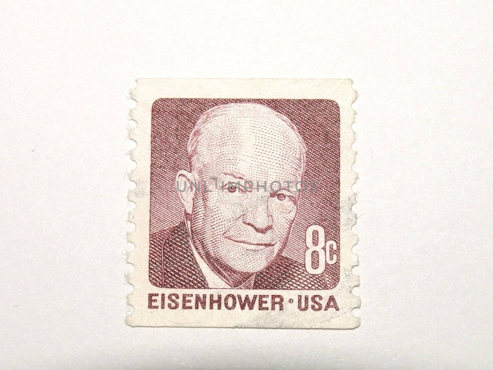stamp with Eisenhower