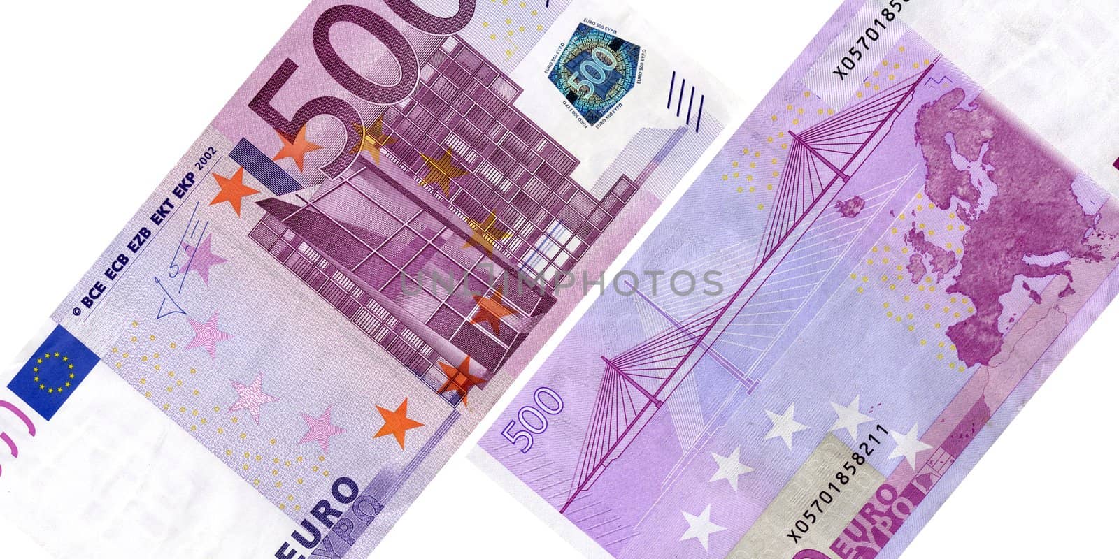 500 euro banknotes sides