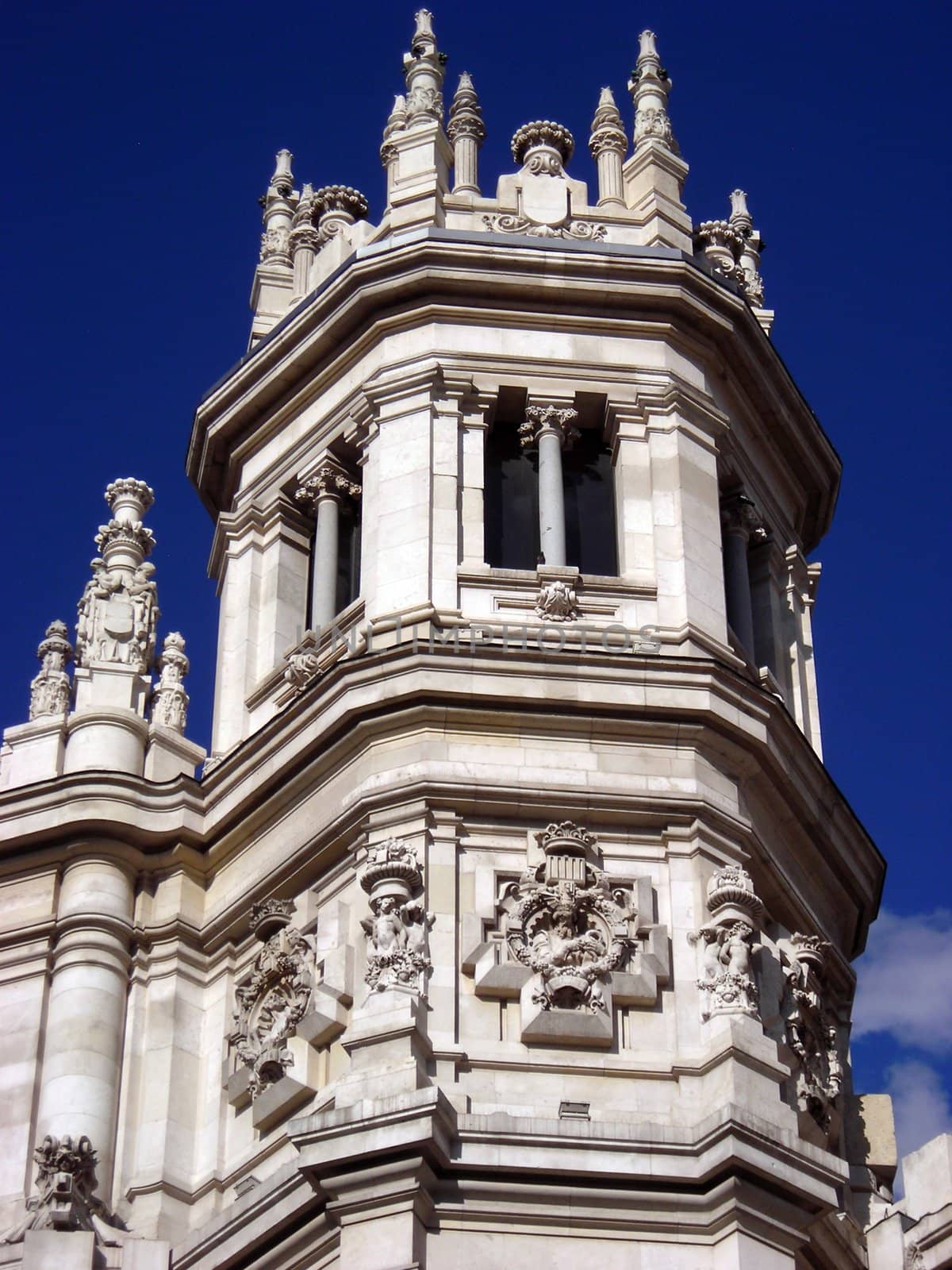 View of the corner of the new Madrid's Major House, also known as Saint Mary of the Telecommunications.