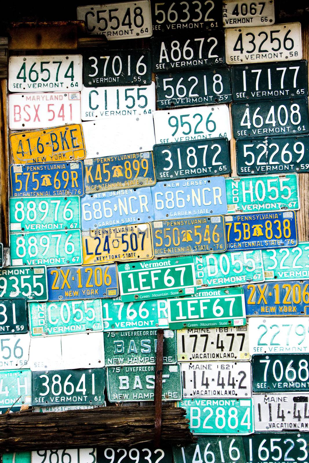 registration numbers, USA
