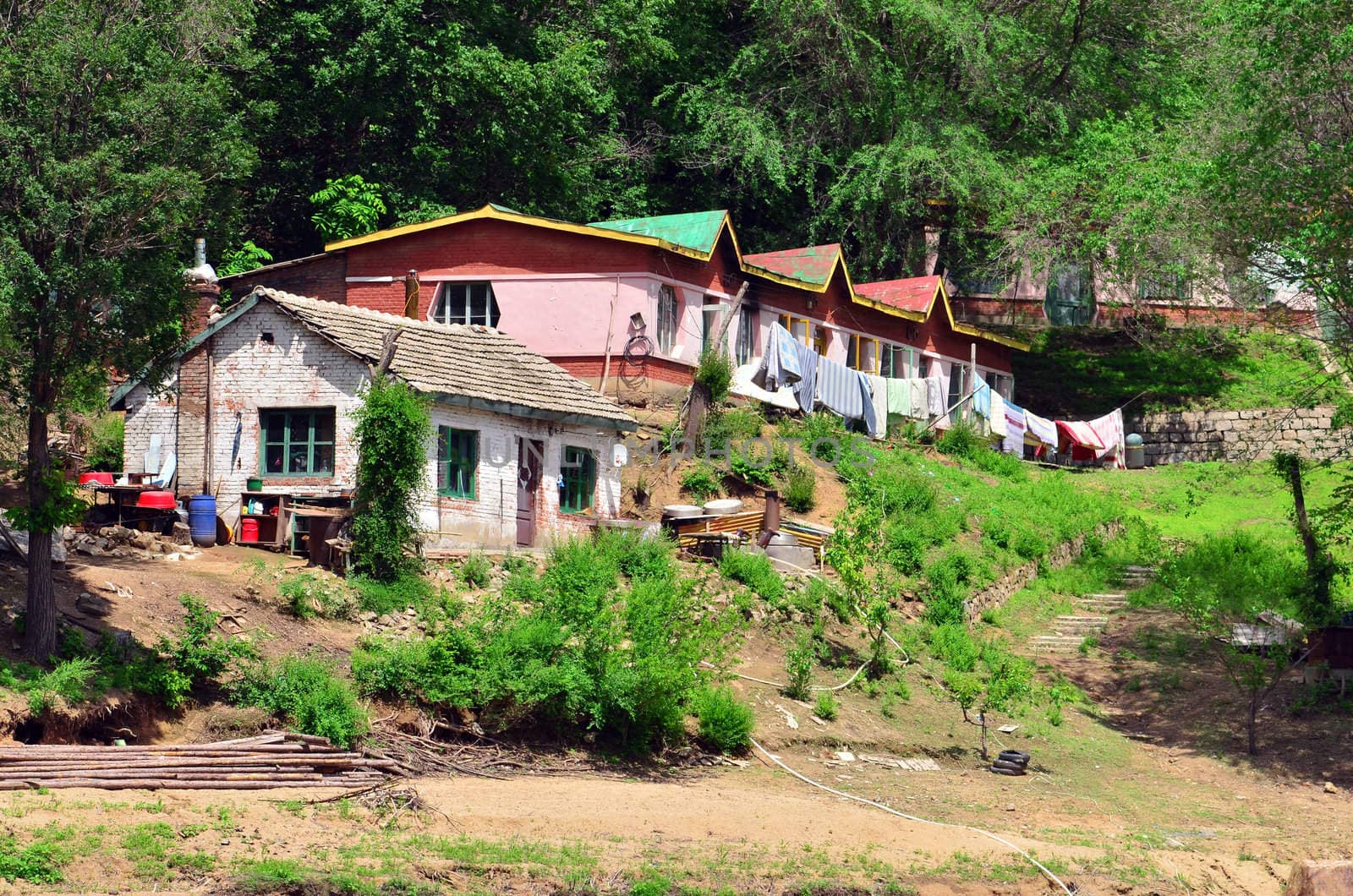 Poor chinese village in Jilin province