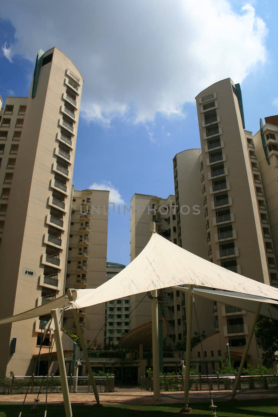 A shot of a Singapore housing apartment.