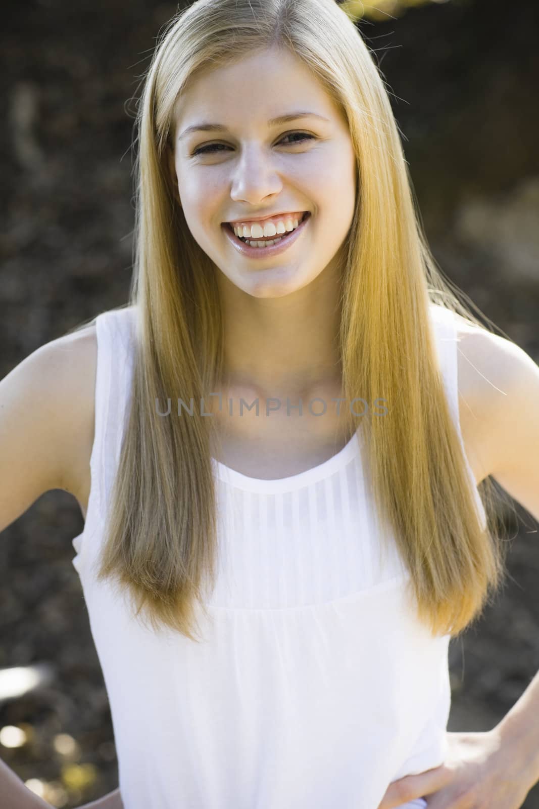 Portrait of Teenager Smiling Directly to Camera