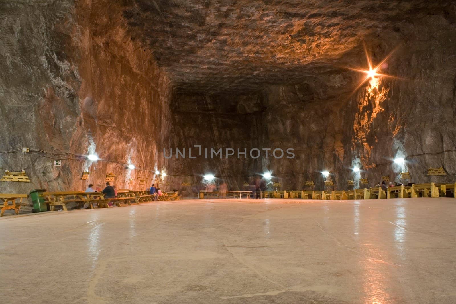 inside view of salt mine - transylvania