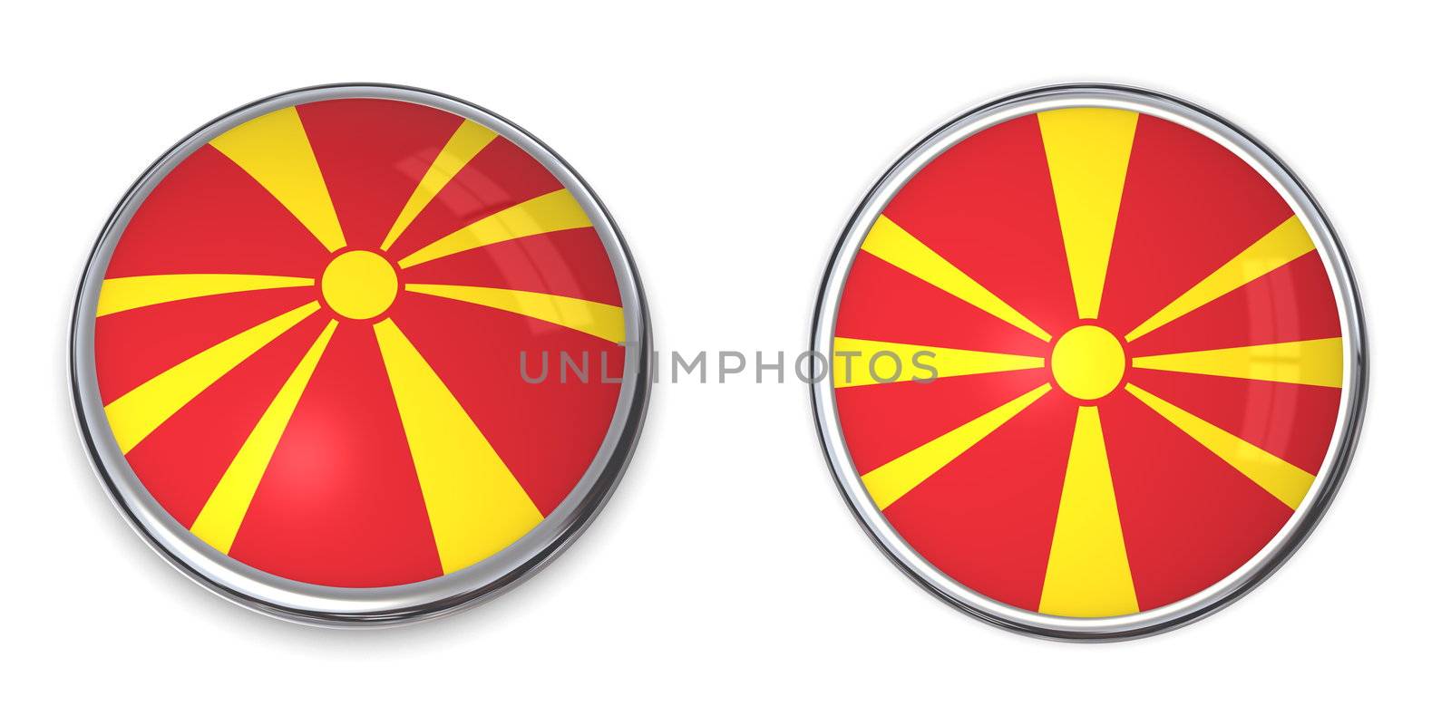 button style banner in 3D of Macedonia