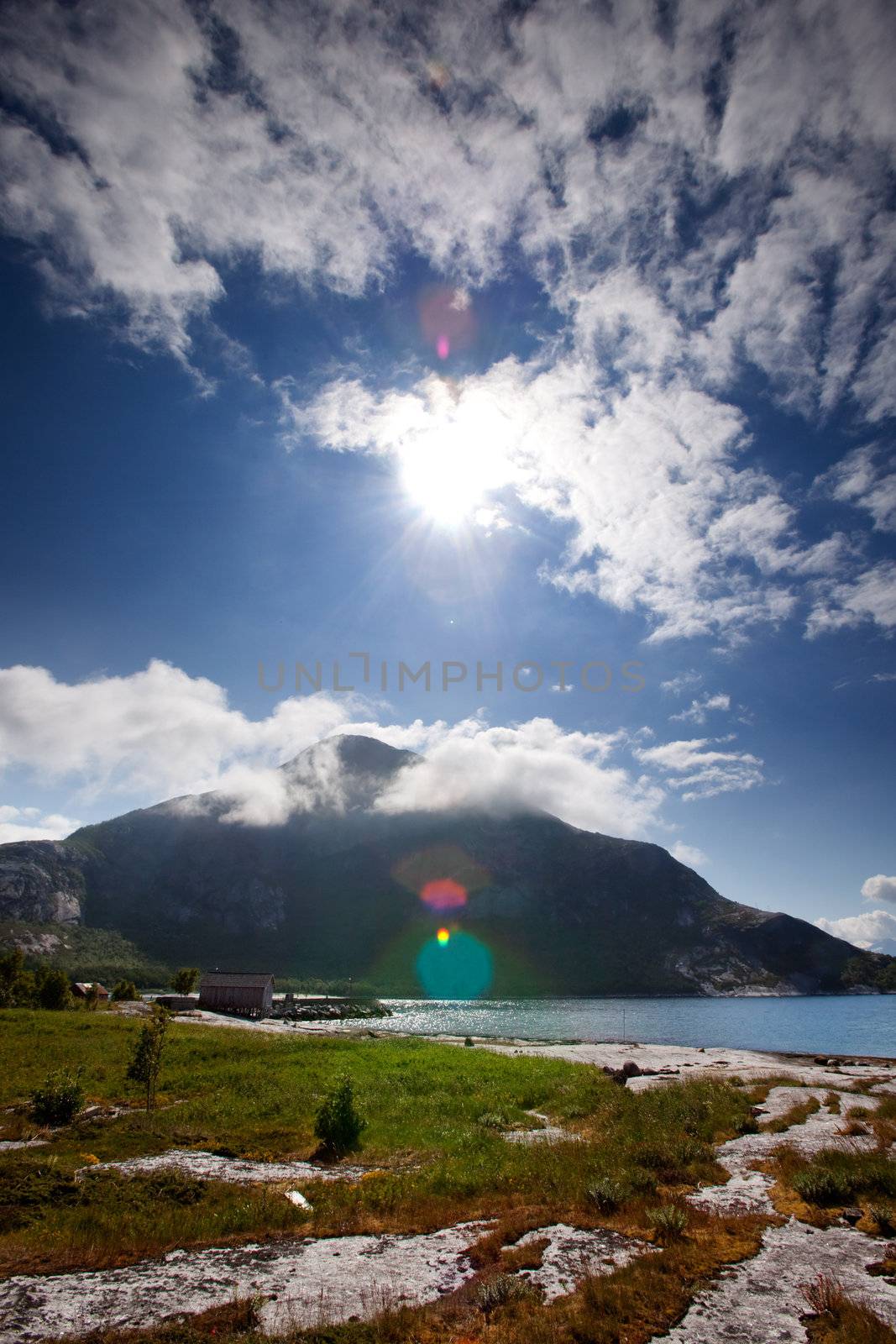 Norway Coast Landscape by leaf