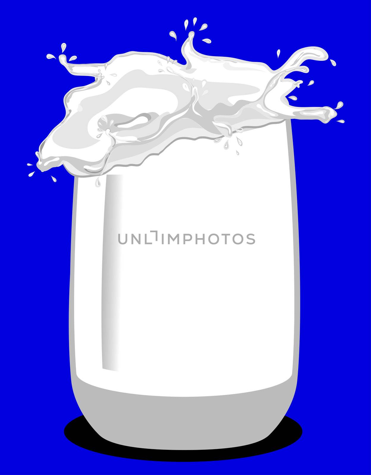 illustration of a glas of milk by peromarketing