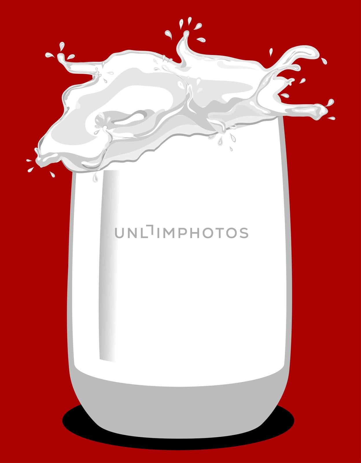 illustration of a glas of milk by peromarketing