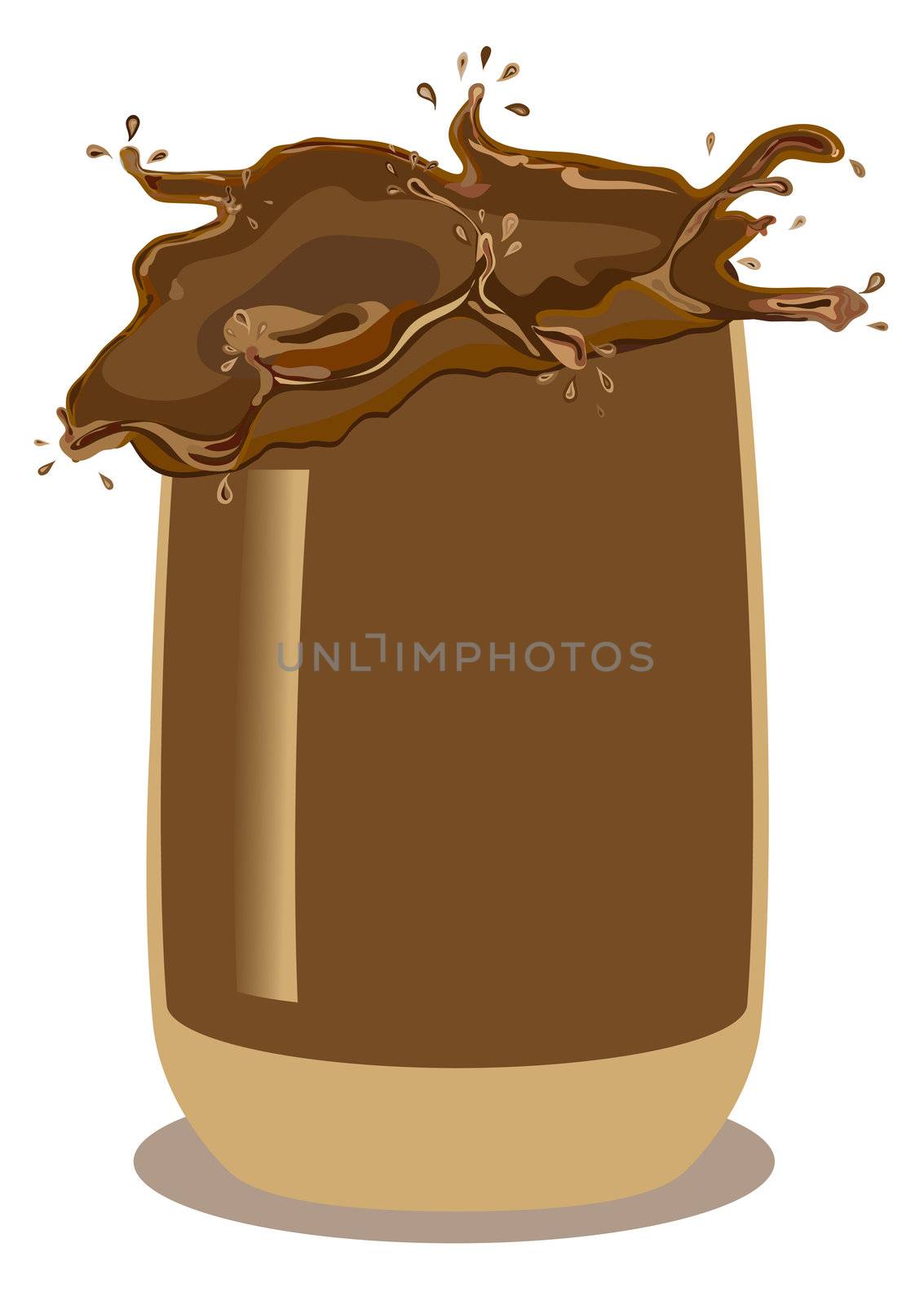 illustration of chocolate milk