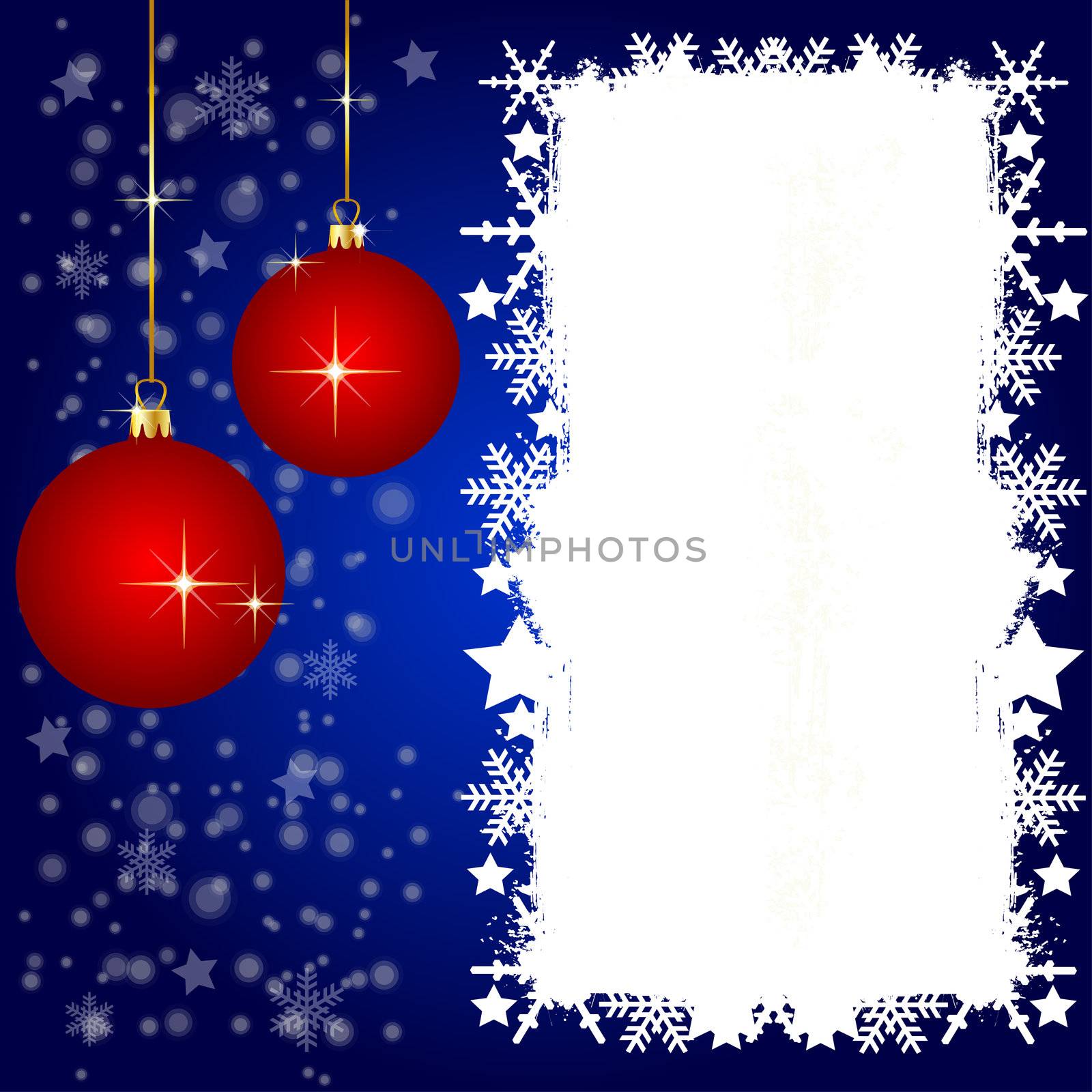 blue christmas background- space for your text by peromarketing