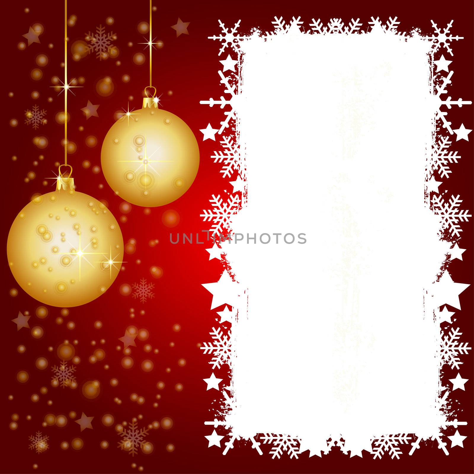 Red Christmas background with space for your text by peromarketing