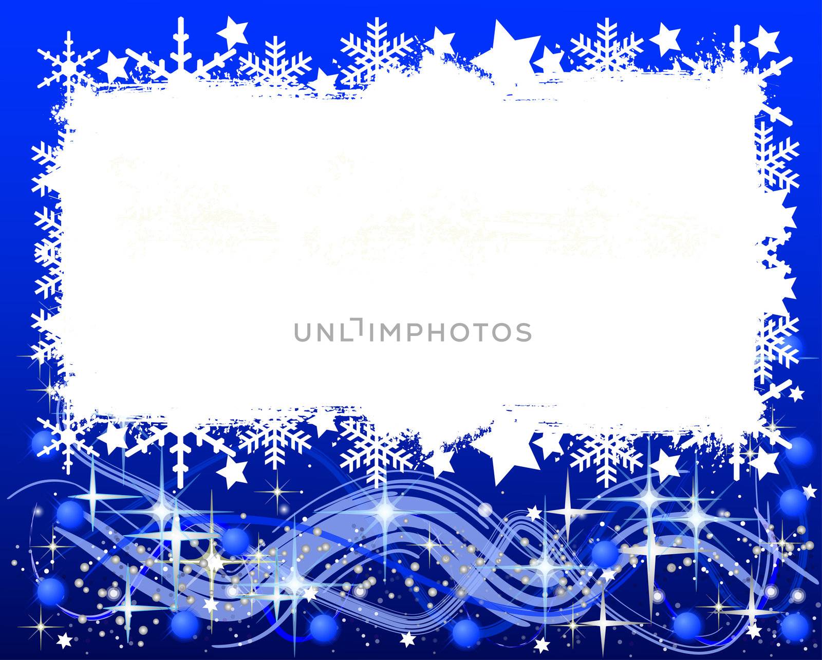 blue christmas background- space for your text