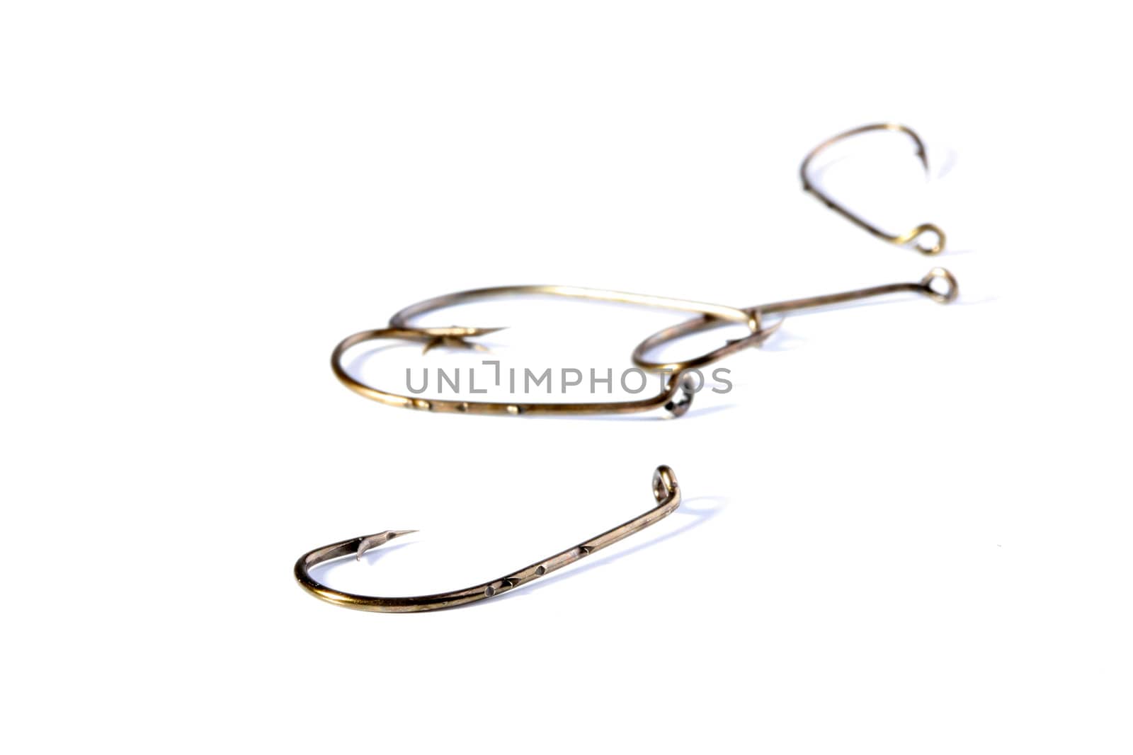 Set of hooks for fishing in the rivers, lakes and the seas.
