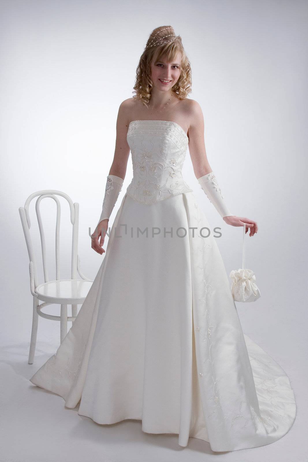 Beautiful bride in white dress 3. by fotorobs