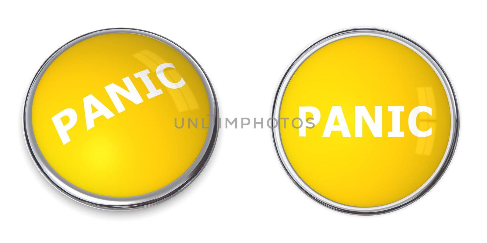 Yellow Panic Button by PixBox