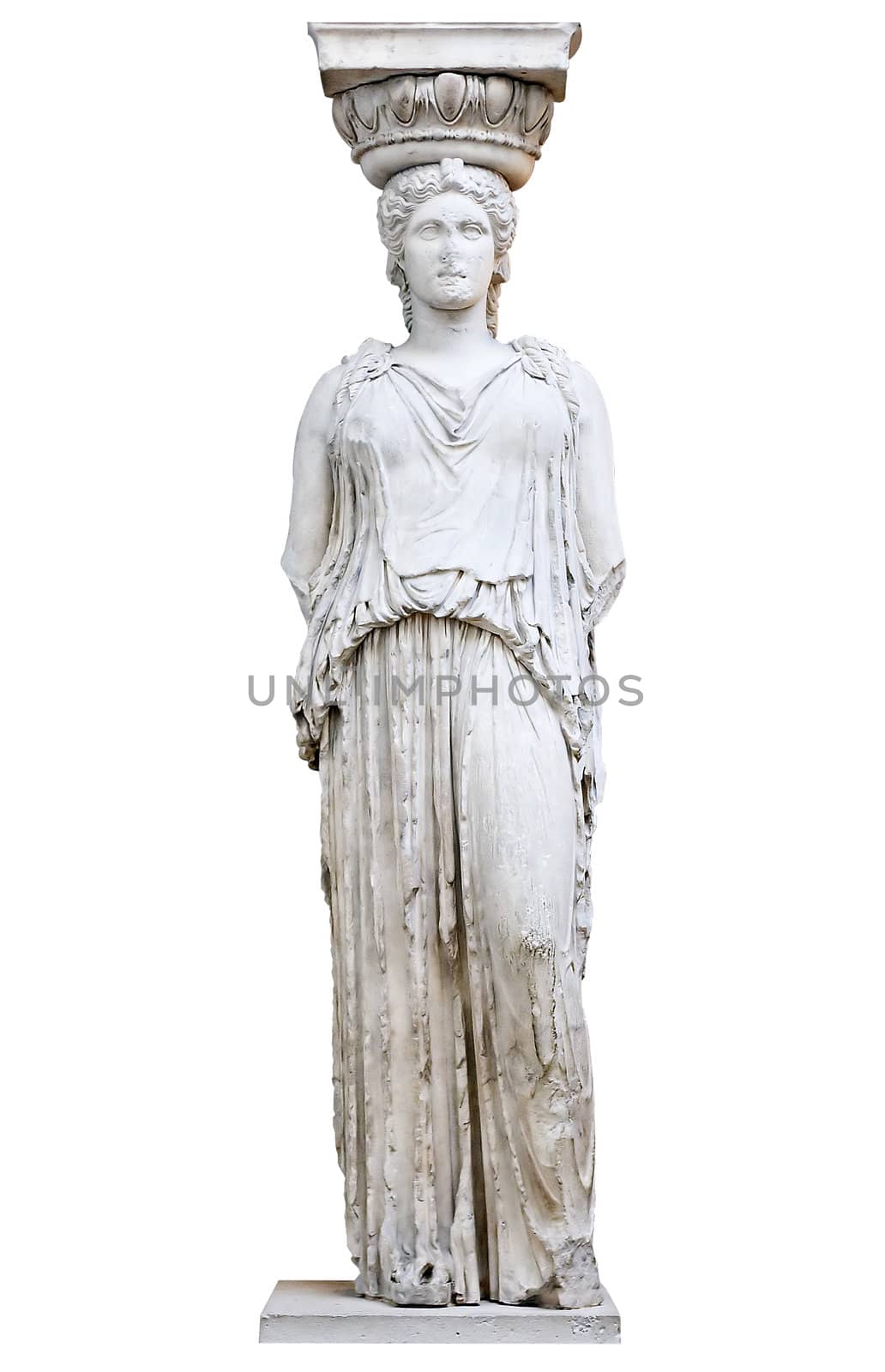 Greek Caryatid or column in a female form