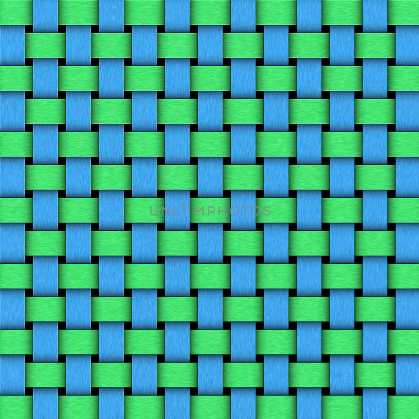 Two colors weave pattern texture in green and blue