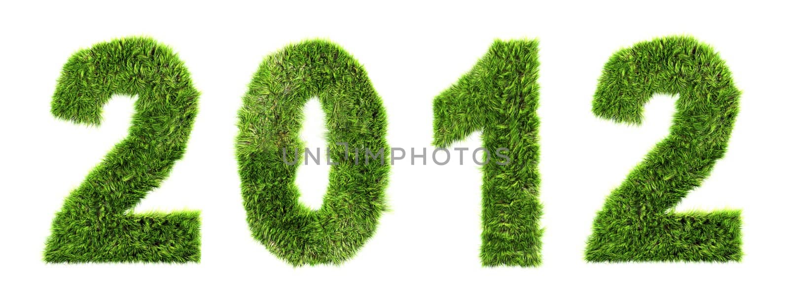 3d new year 2012 background - ecology concept