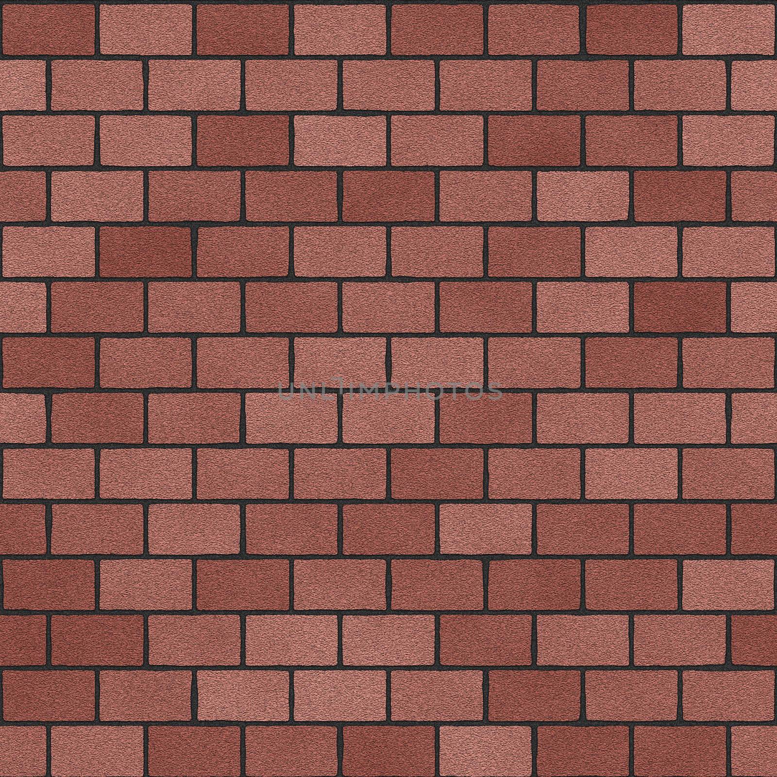Brick pattern texture in shades of red