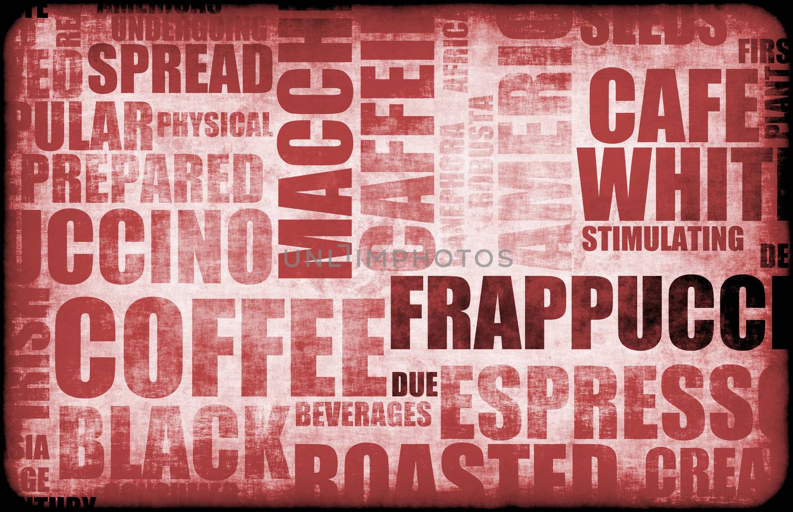 Red Coffee Menu Beverage as a Art Background