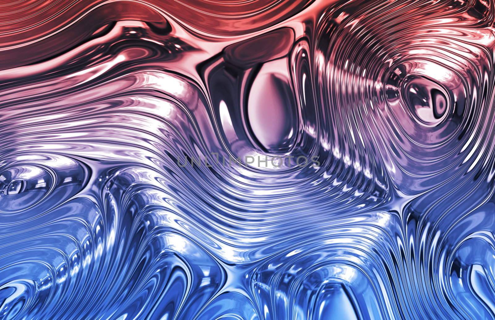 Blue Red Liquid Metal Wild Clean Background