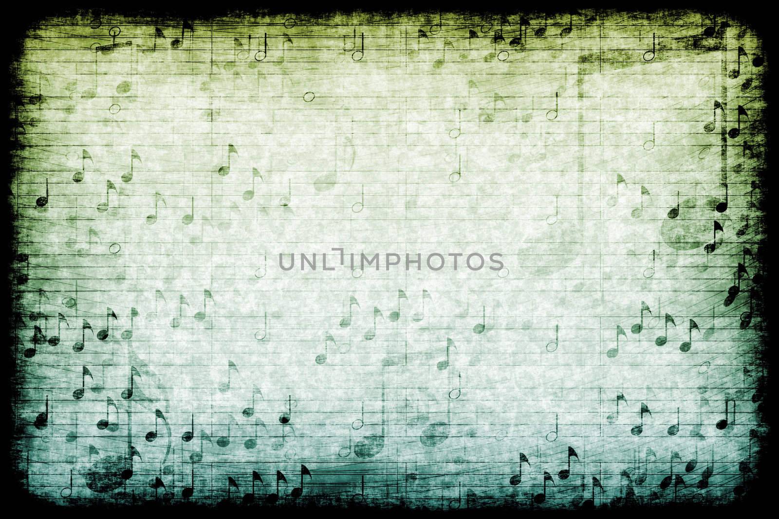 Music Themed Abstract Grunge Background by kentoh