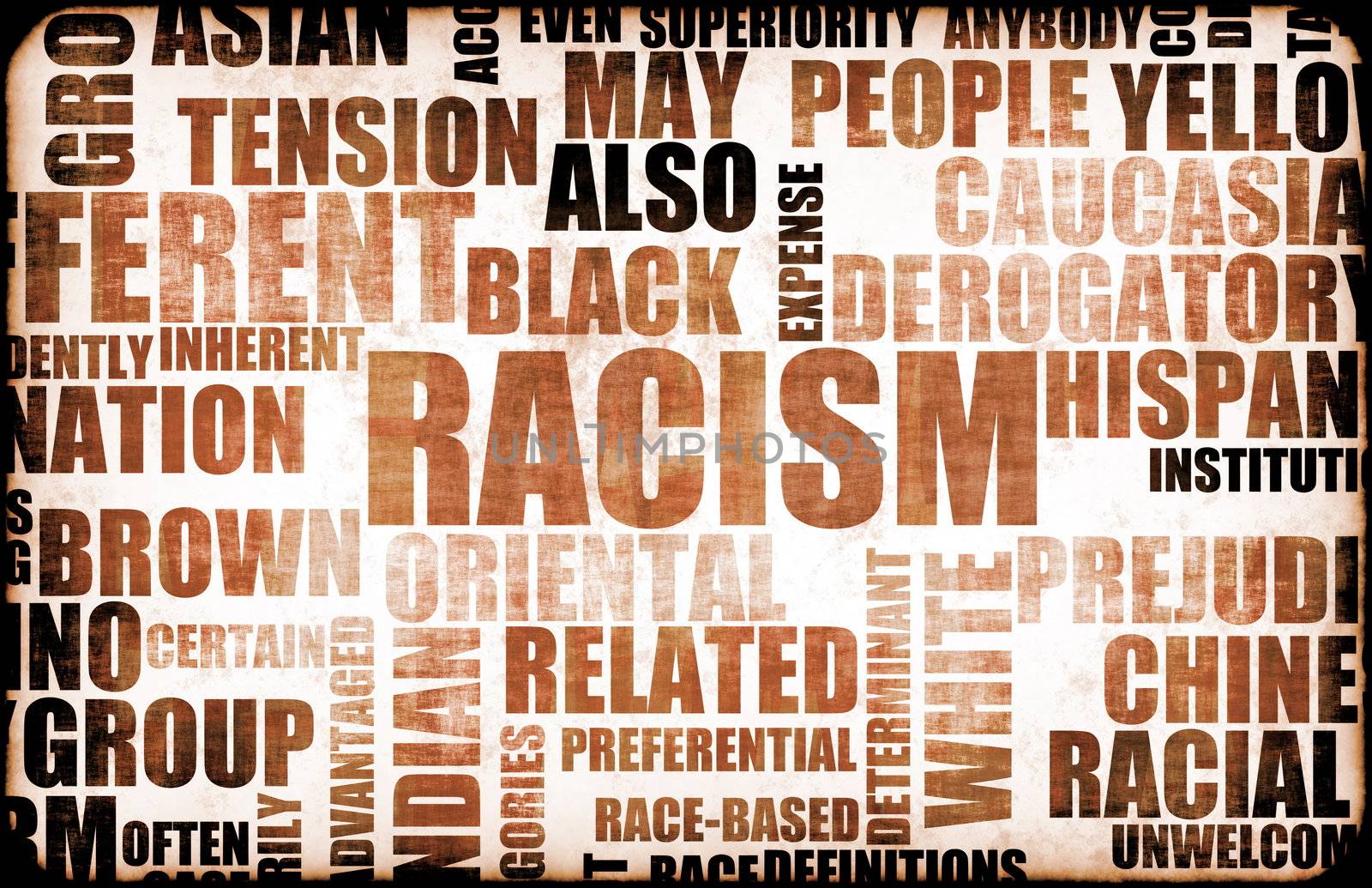 Racism and Discrimination as a Grunge Background