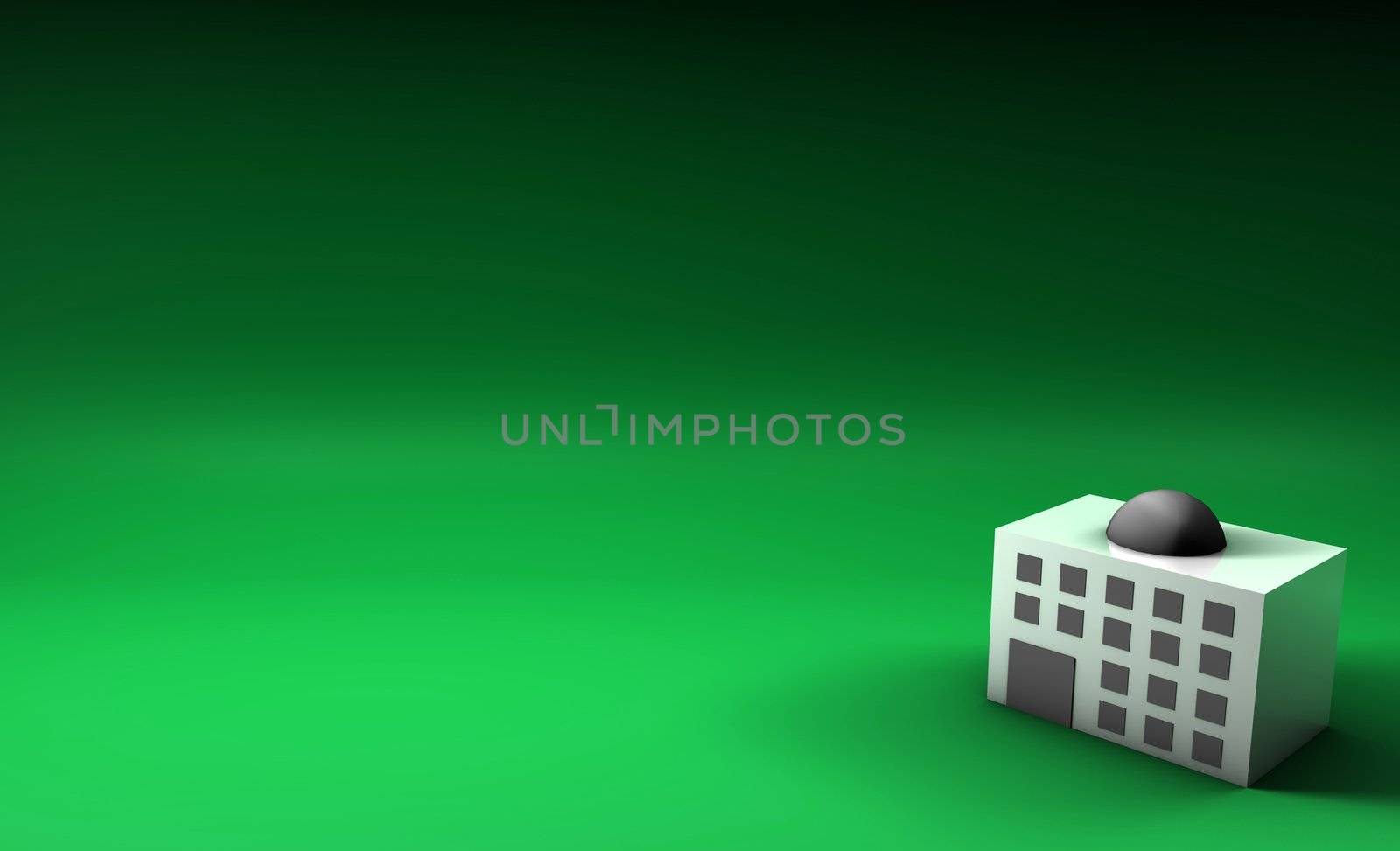 A Green 3d Property Market Backdrop Background