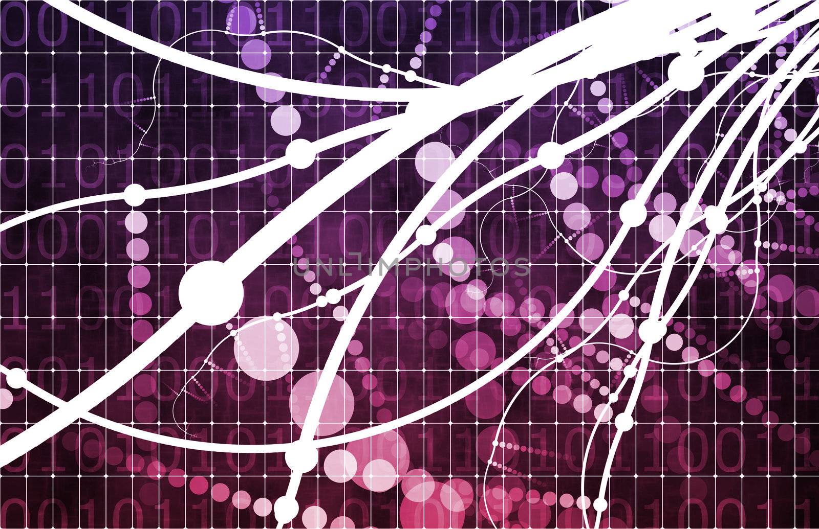 Purple Technology Abstract as a Data Energy Grid