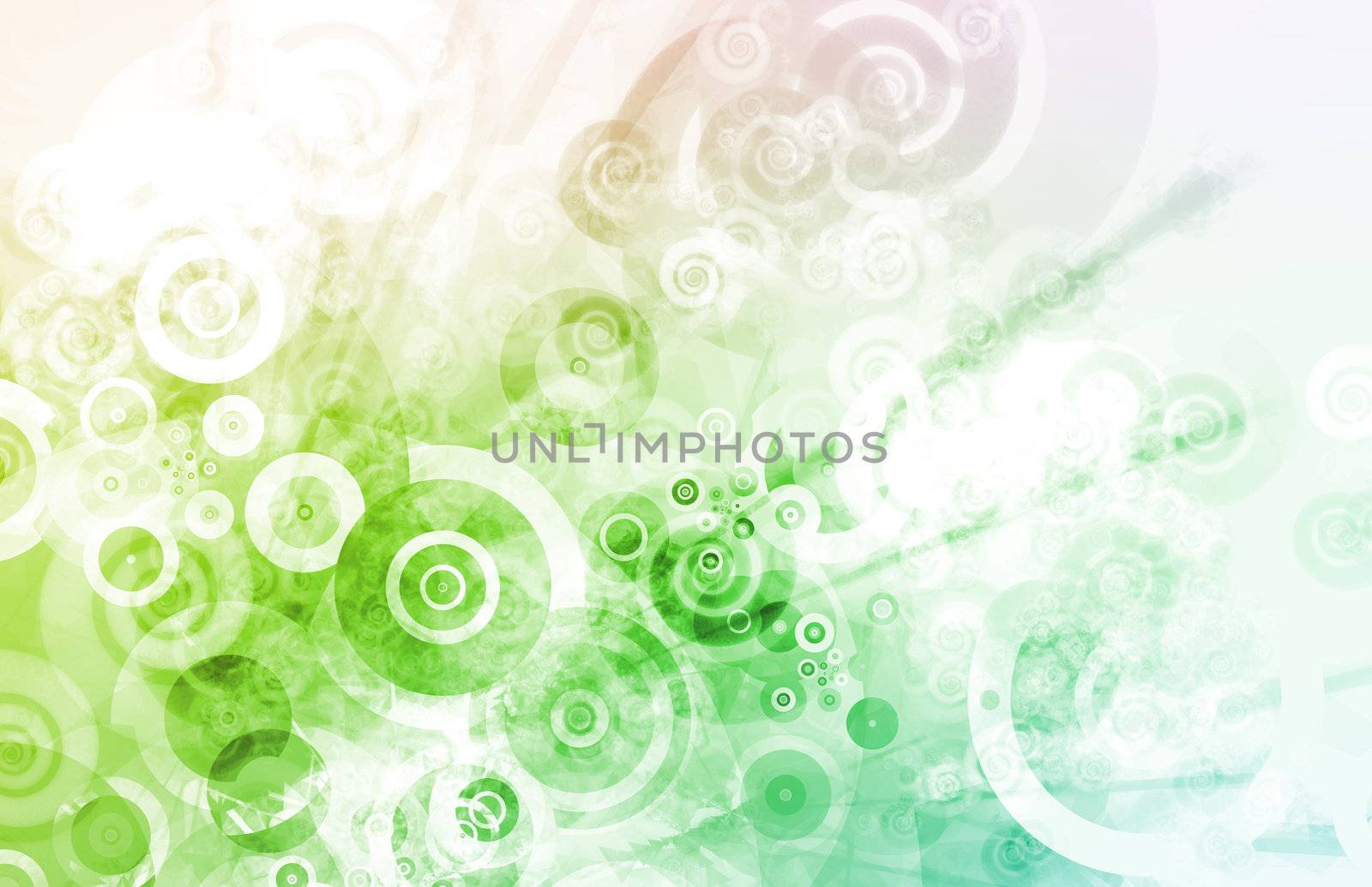 Modern Abstract Background with Many Circles Art