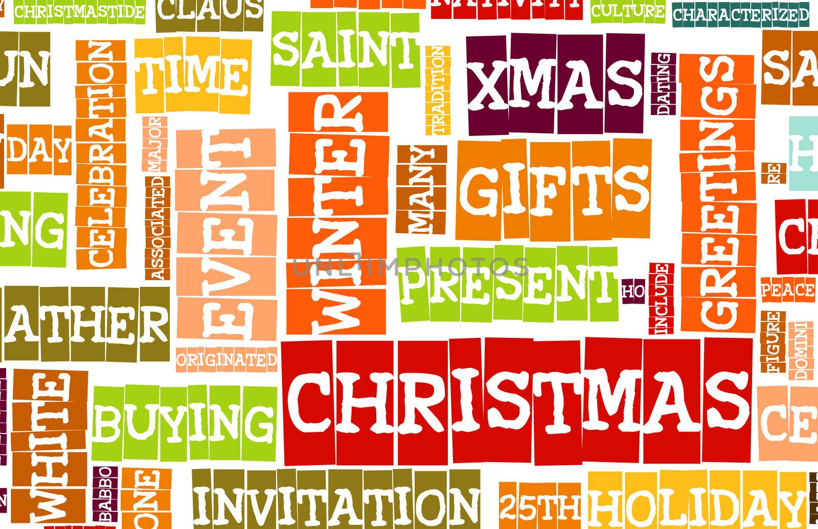 Christmas Creative Stylish Word Art as Background