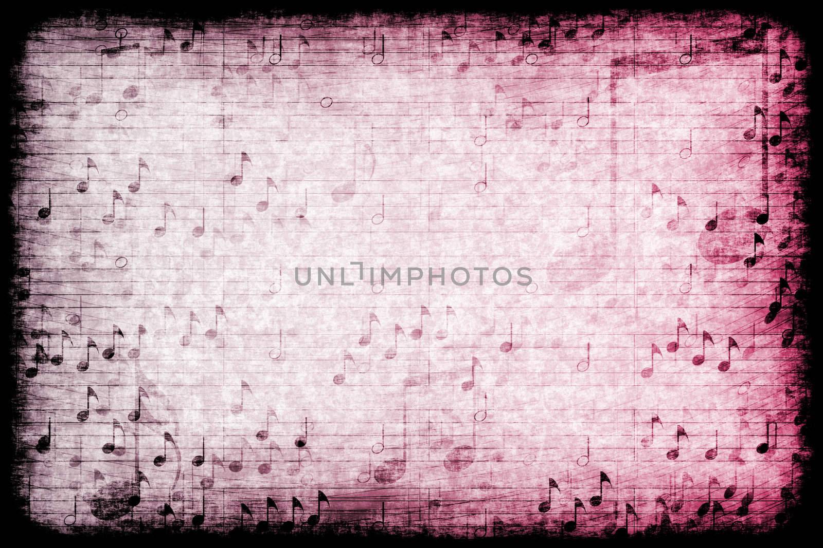A Music Themed Abstract Grunge Background Texture
