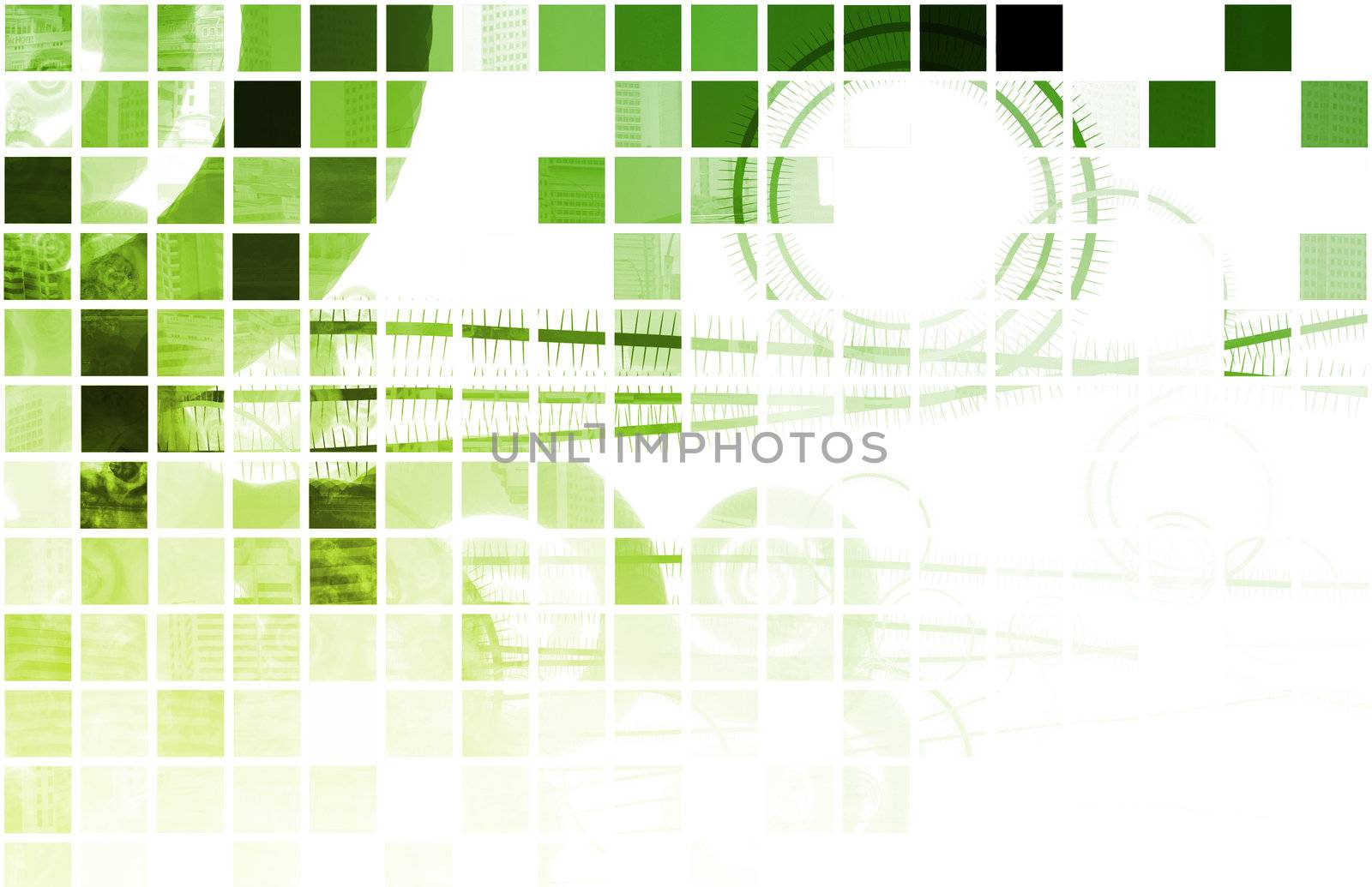 Green Techno Organic Background as Digital Art