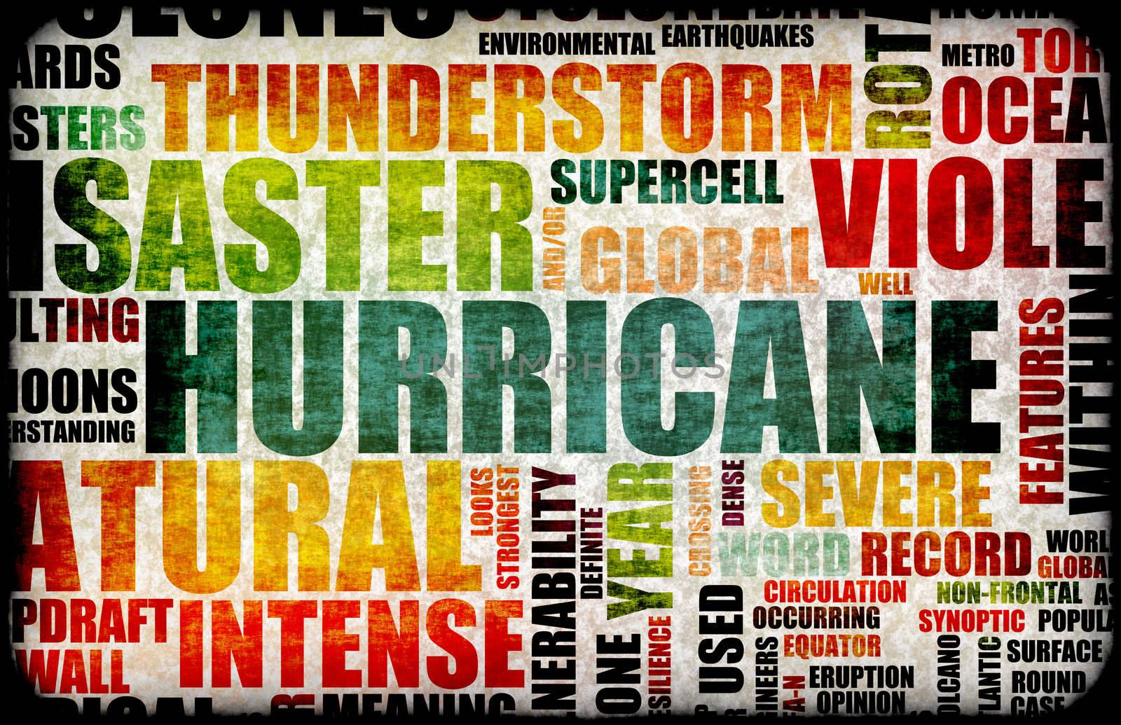 Hurricane Natural Disaster as a Art Background