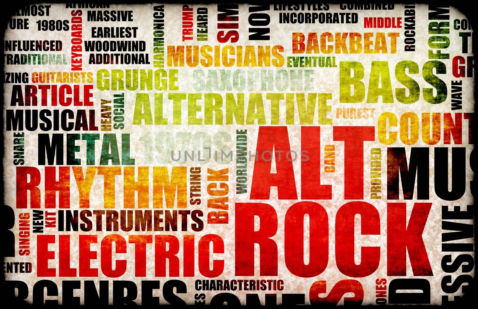 Alt Rock Music Poster Art as Background