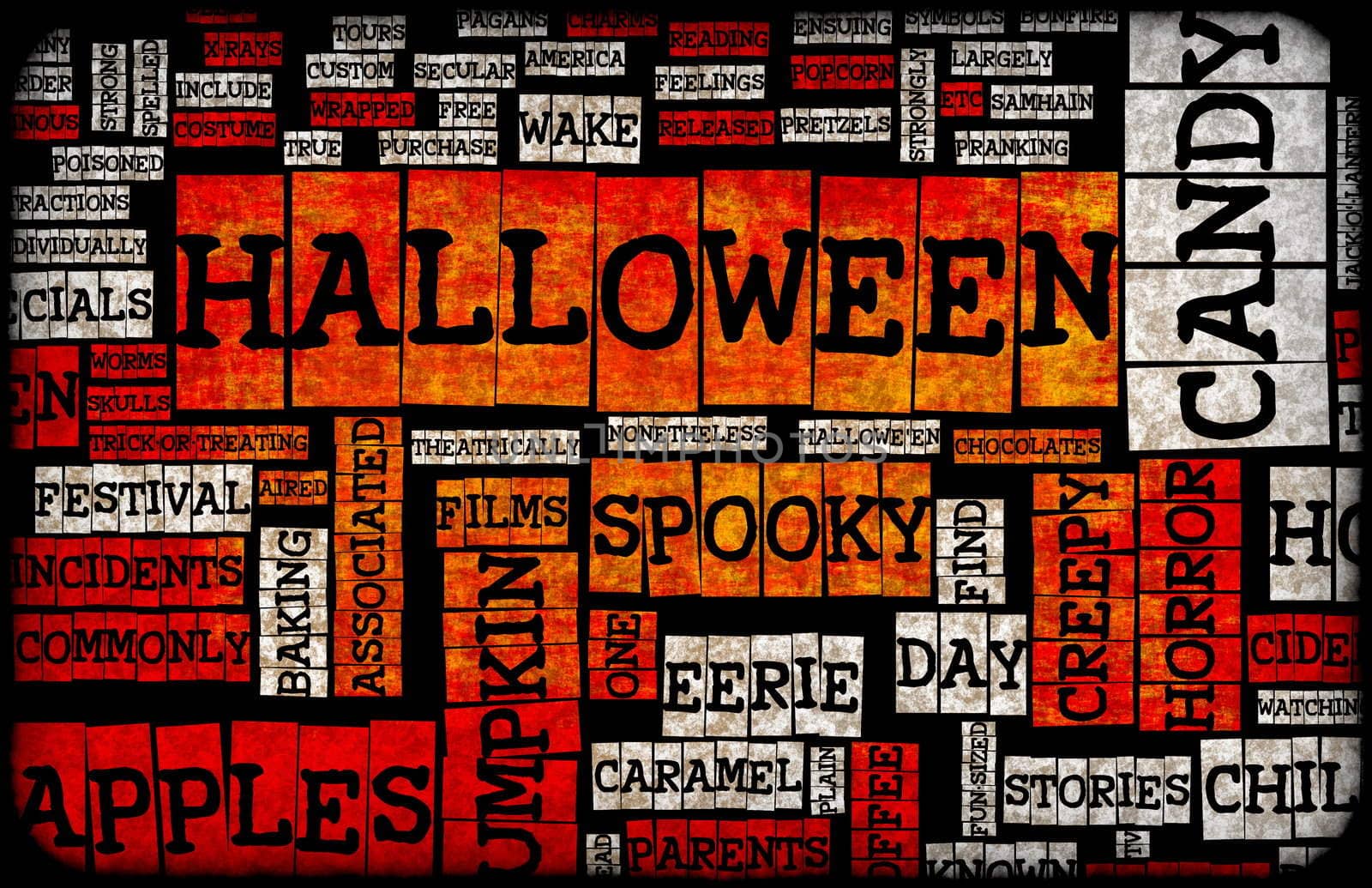 Halloween Art Background Black Orange and White