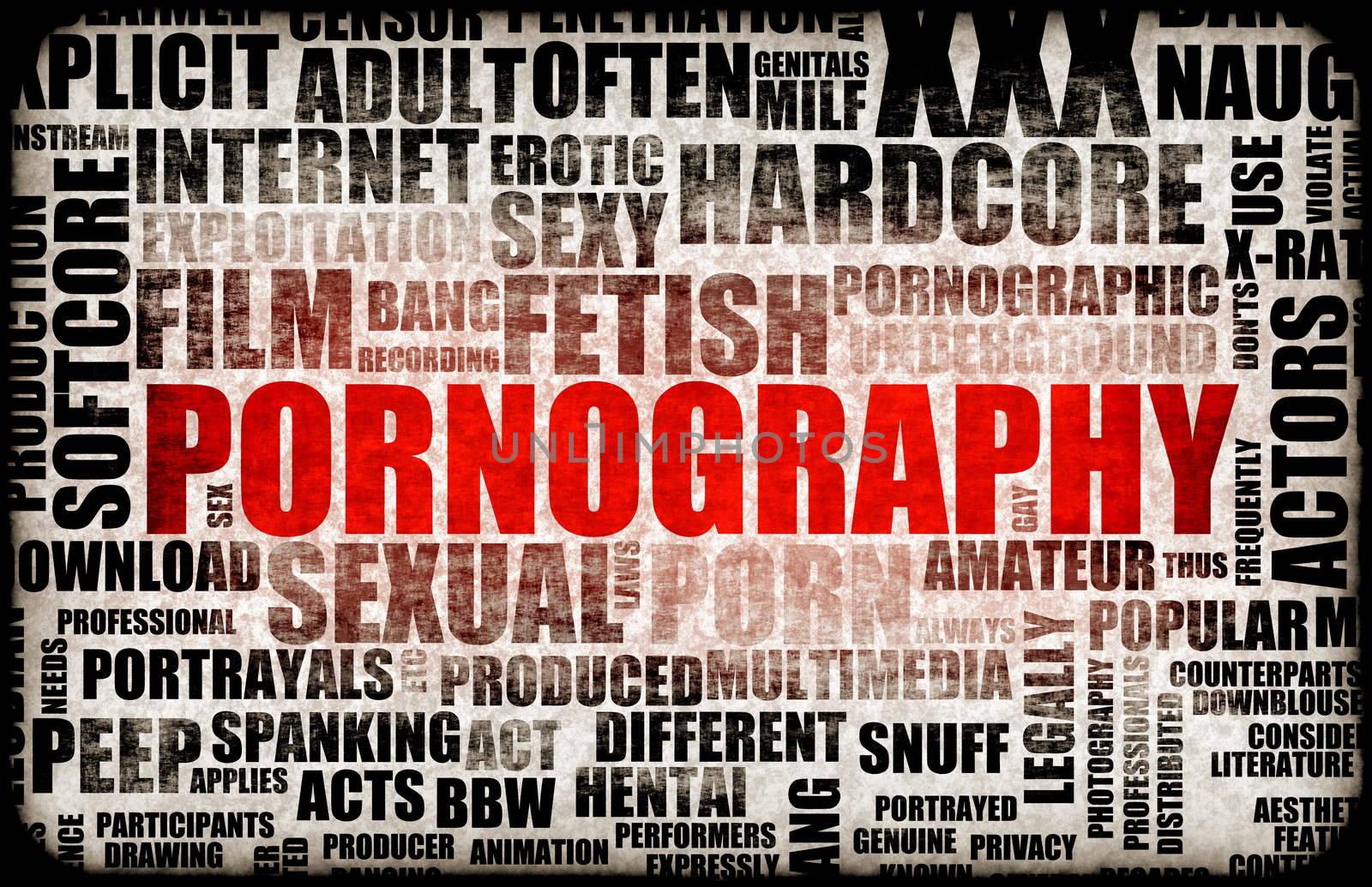 Pornography Adult XXX Content as Grunge Abstract