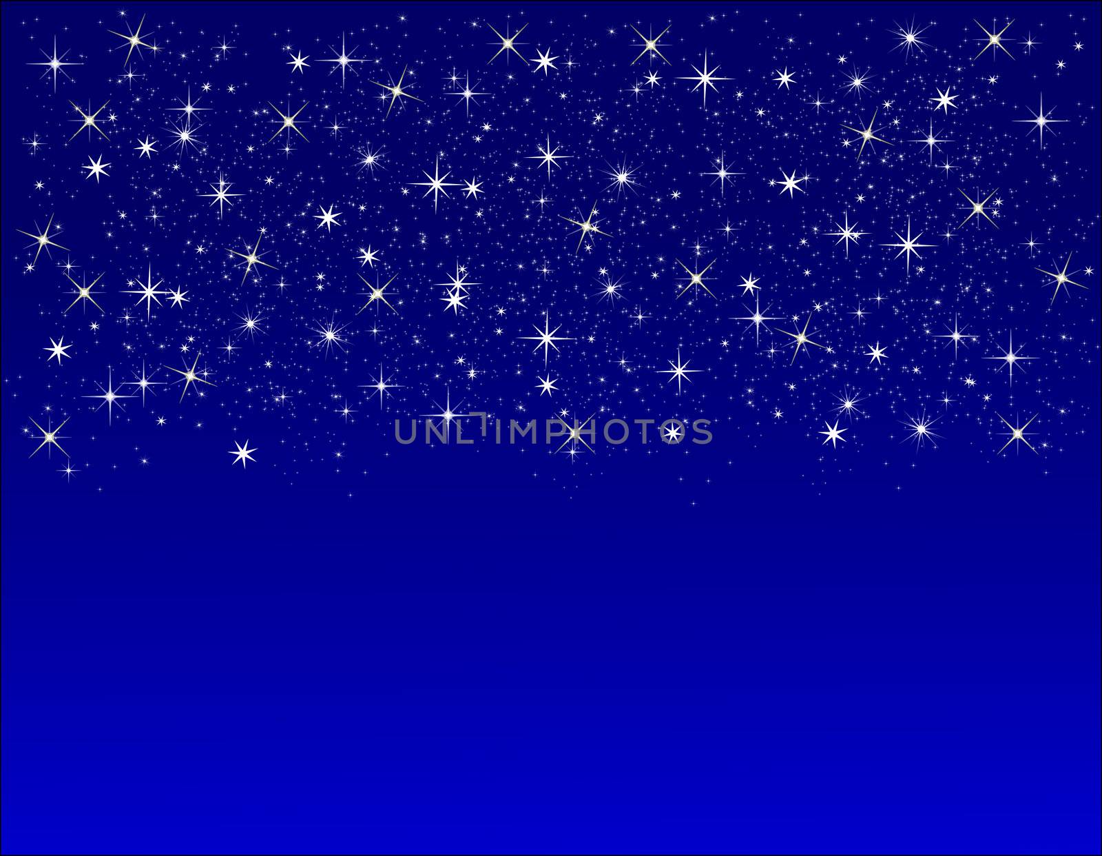 illustration of a blue star background