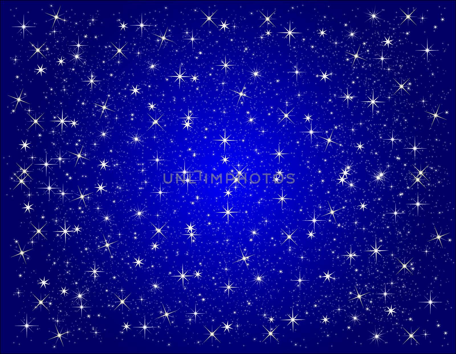 illustration of a blue star background