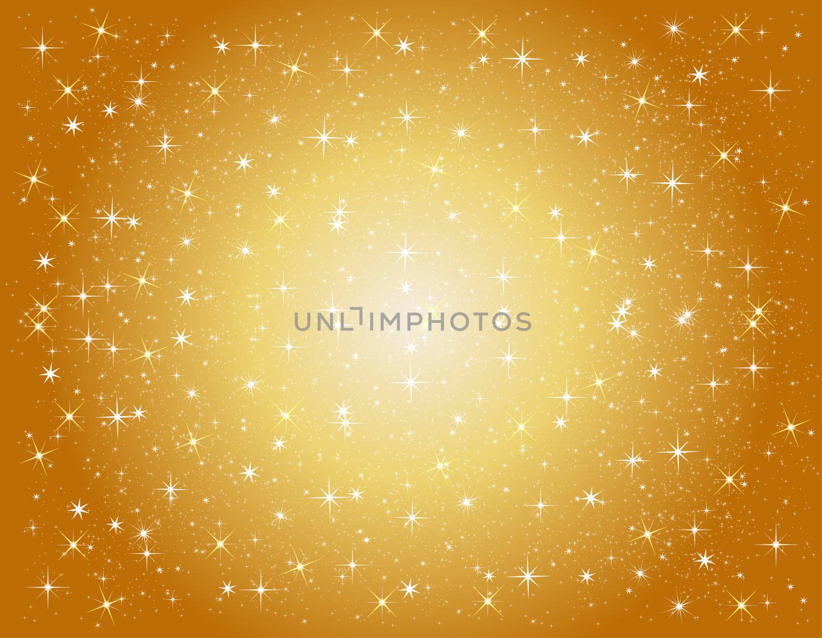 illustration of a golden star background