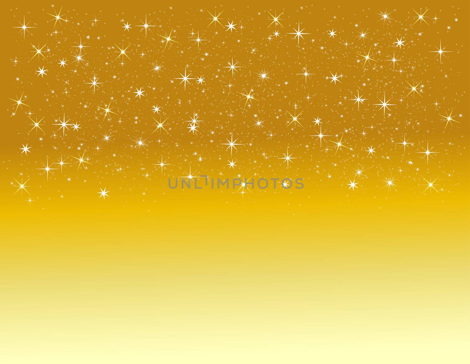 illustration of a golden star background