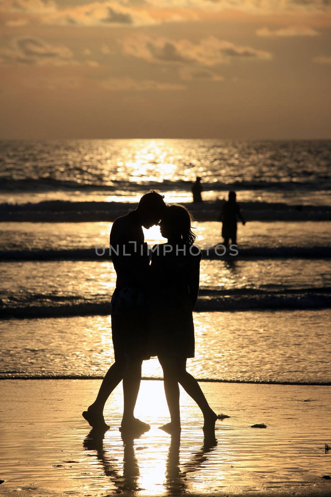 Couple on sunset. by friday