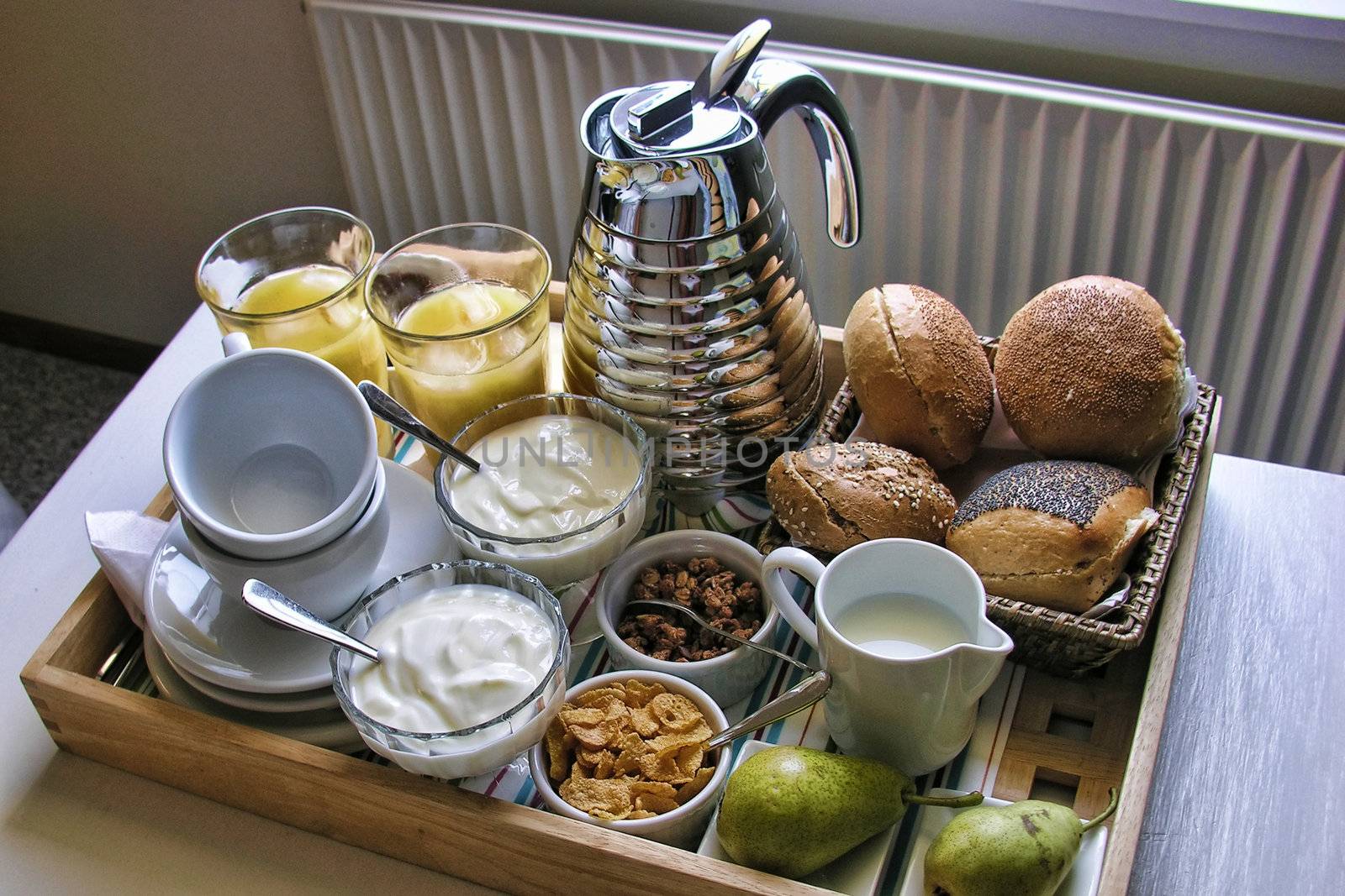 Breakfast in Odense, Denmark, August 2006 by jovannig