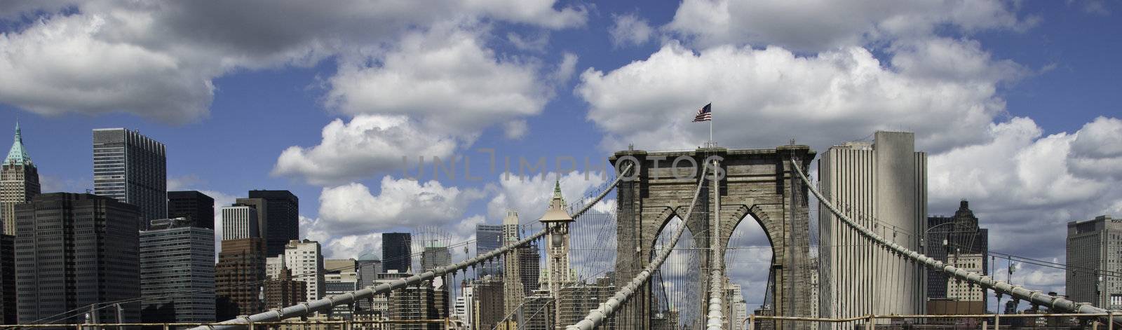 Panoramic View of New York City Buildings, U.S.A.