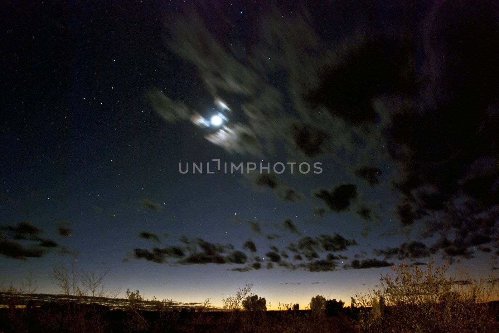 Starry Night at Ayers Rock, Northern Territory, Australia, Augus by jovannig