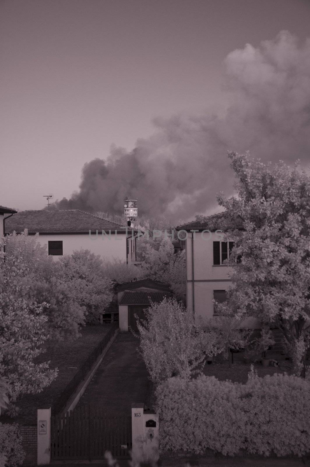 Fire in a Tuscan Town, September 2009