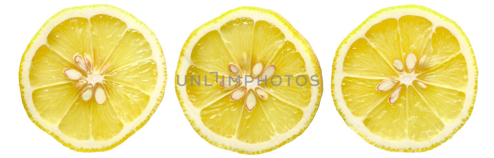 close up of sliced lemons