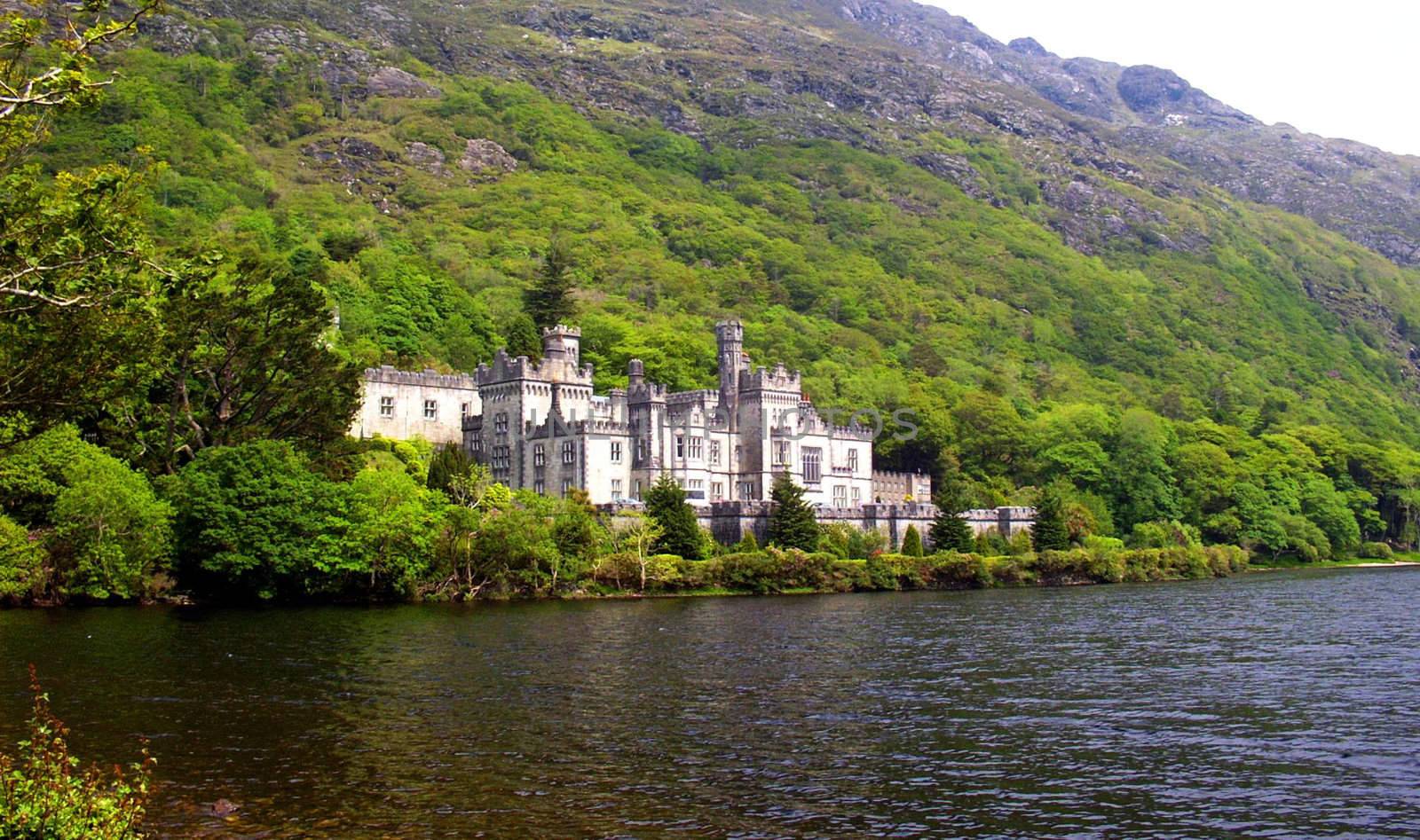 The Kylemore Castle and Loch (lake). The castle is now an Abbey.
